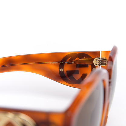 Gucci Acetate Oversized Interlocking GGG0151S Sunglasses Tortoise 5 of 8