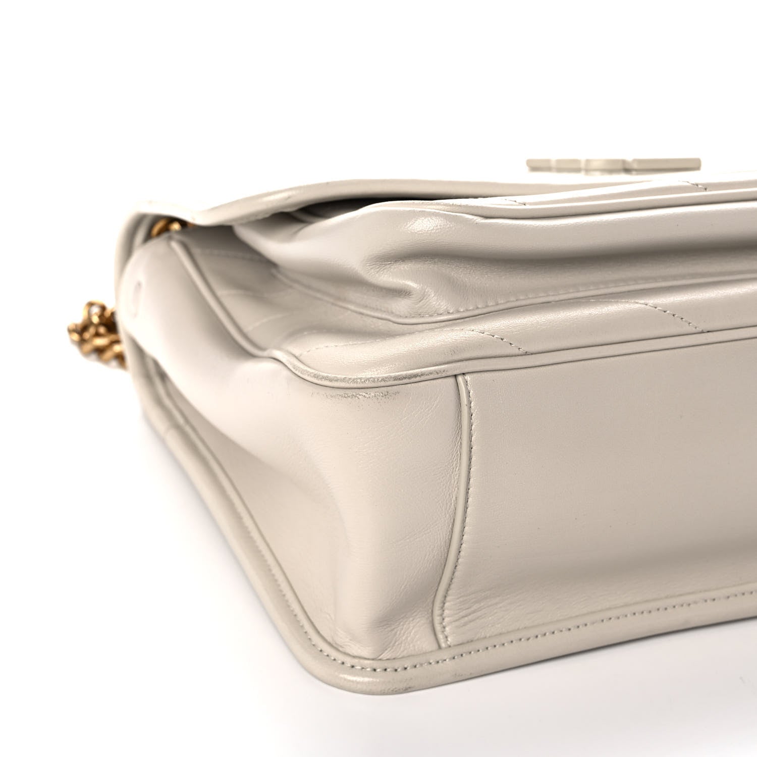 Saint Laurent Lambskin Matelasse Monogram Medium Niki Chain Satchel Nude Powder 11 of 13