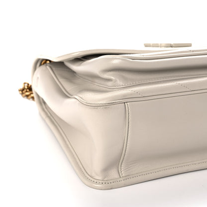 Saint Laurent Lambskin Matelasse Monogram Medium Niki Chain Satchel Nude Powder 11 of 13