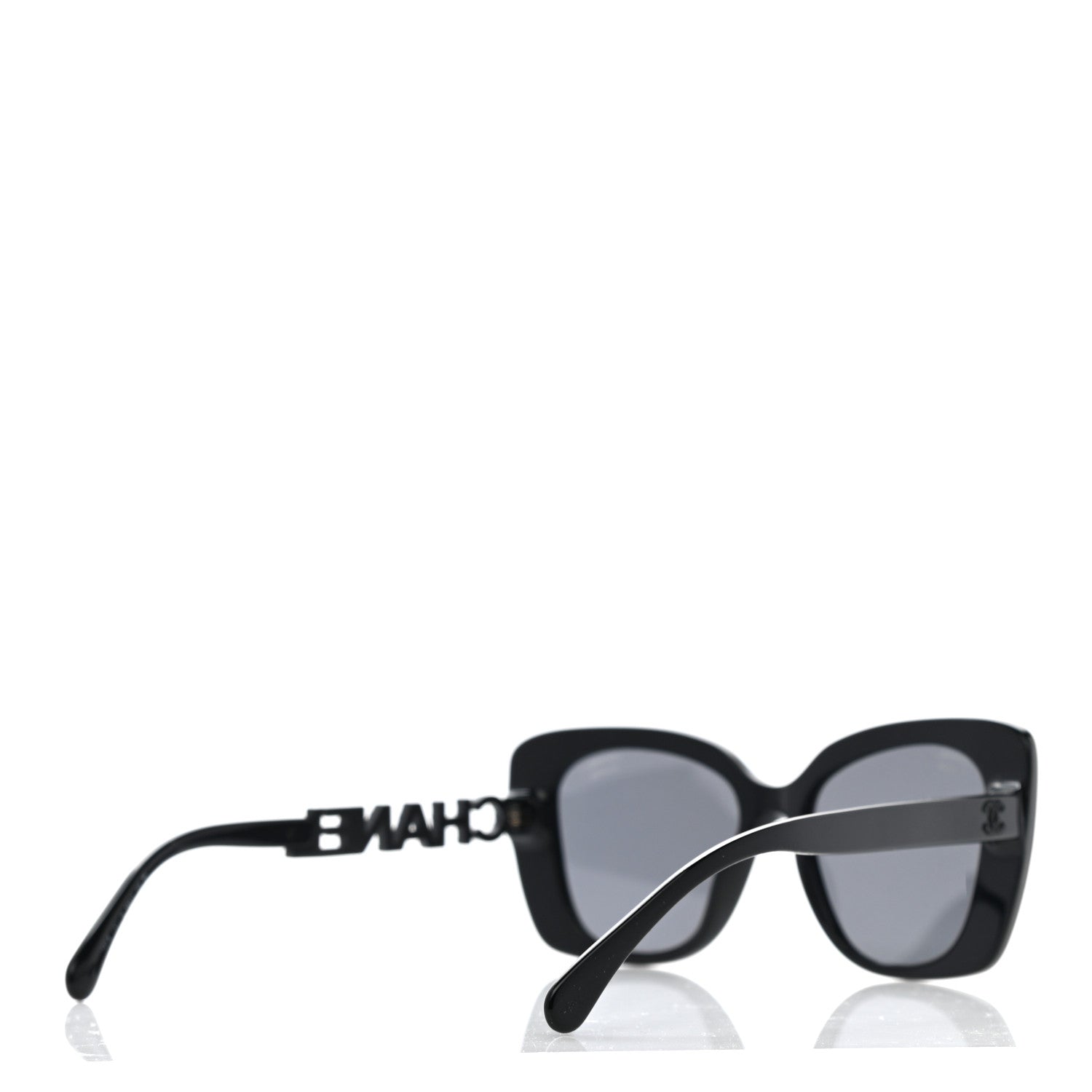 Chanel Acetate Strass Polarized Square Sunglasses 5422-B Black 4 of 8
