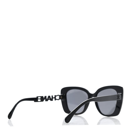 Chanel Acetate Strass Polarized Square Sunglasses 5422-B Black 4 of 8