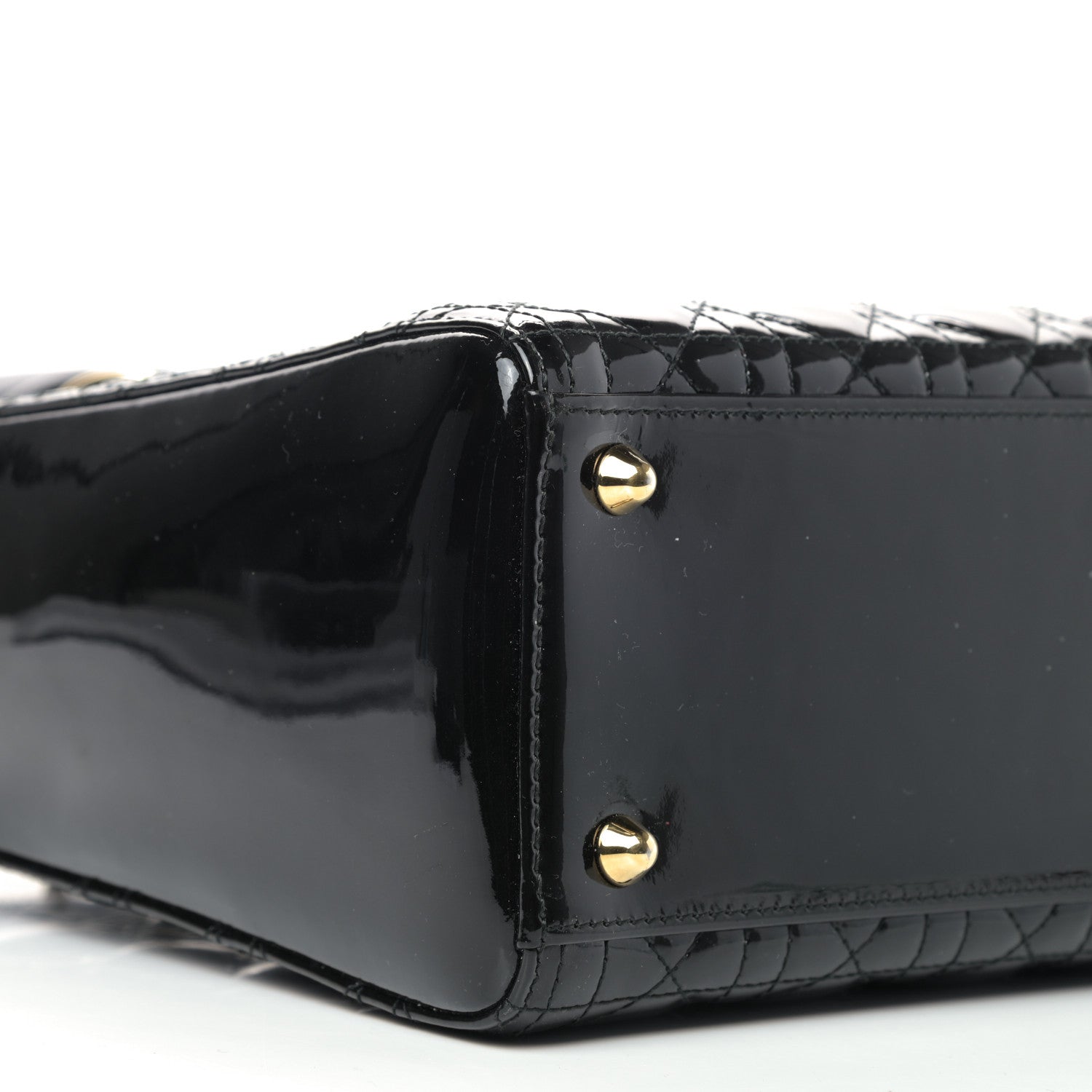 Christian Dior Patent Cannage Large Lady Dior Black 5 of 9
