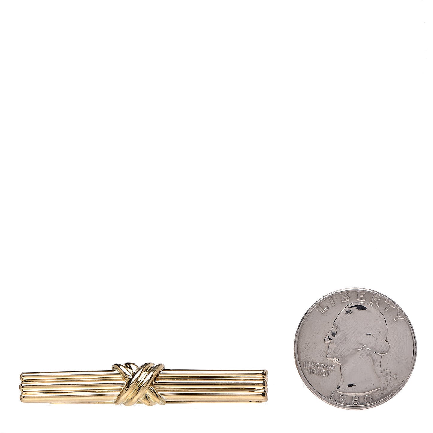 18K Yellow Gold Signature X Tie Clip