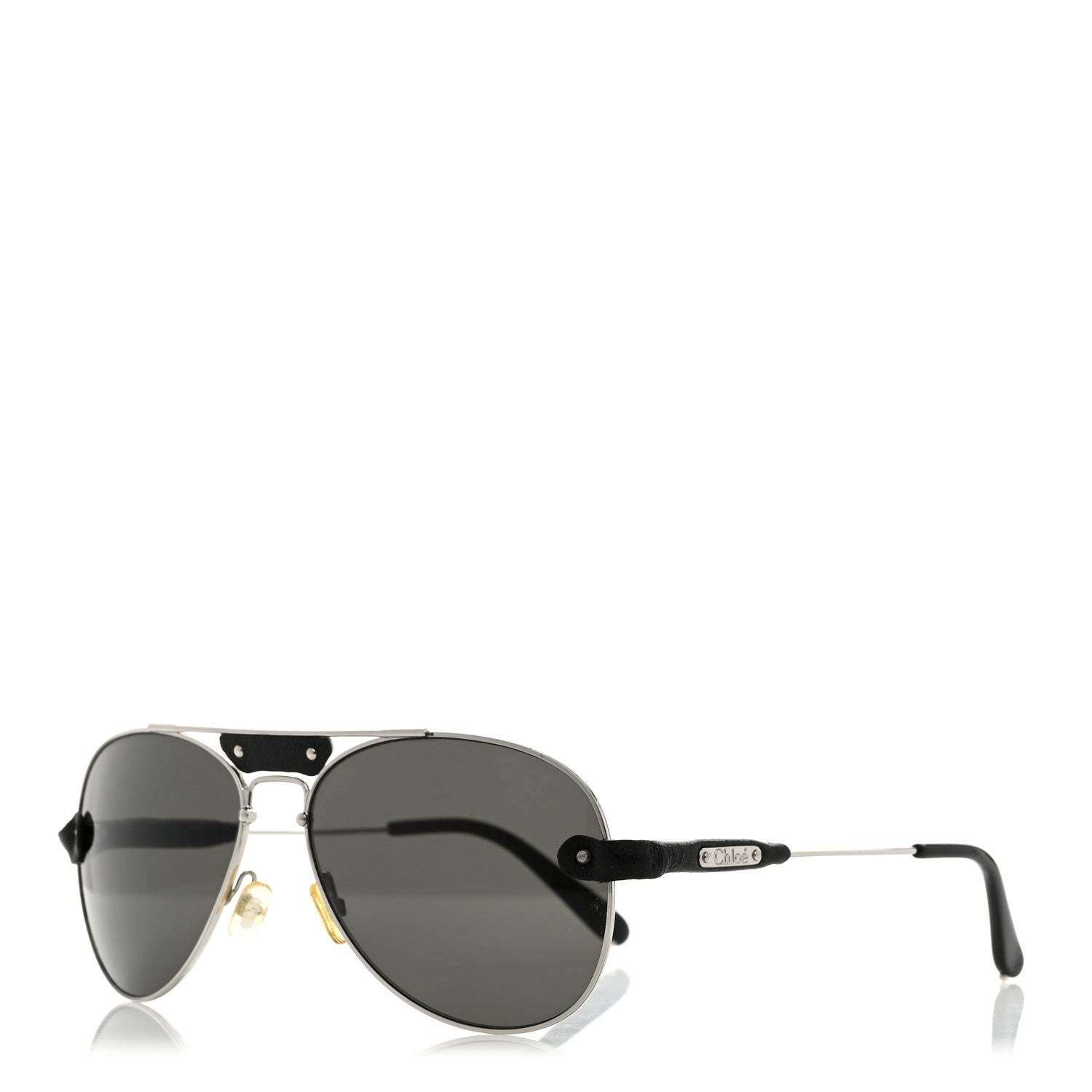 Chloe Metal Mirrored Romie Aviator Sunglasses CL2104 Black 1 of 7
