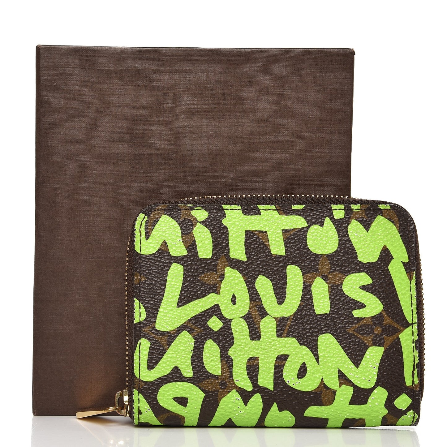 Monogram Graffiti Zippy Coin Purse Wallet Green
