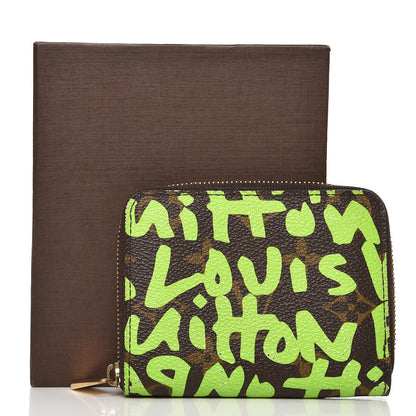 Louis Vuitton Monogram Graffiti Zippy Coin Purse Wallet Green 9 of 9