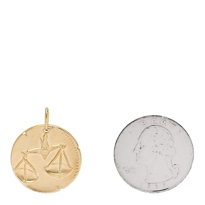 Van Cleef & Arpels 18K Yellow Gold Zodiac Libra Pendant 2 of 5