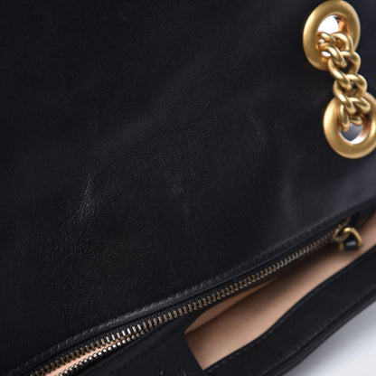 Gucci Calfskin Matelasse Medium GG Marmont Shoulder Bag Black 8 of 11