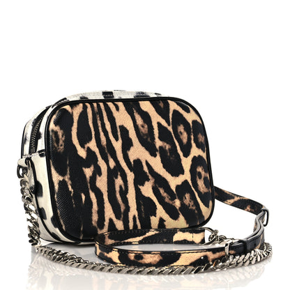 Burberry Calfskin Leopard Print Small Camera Bag Honey Black 2 of 9