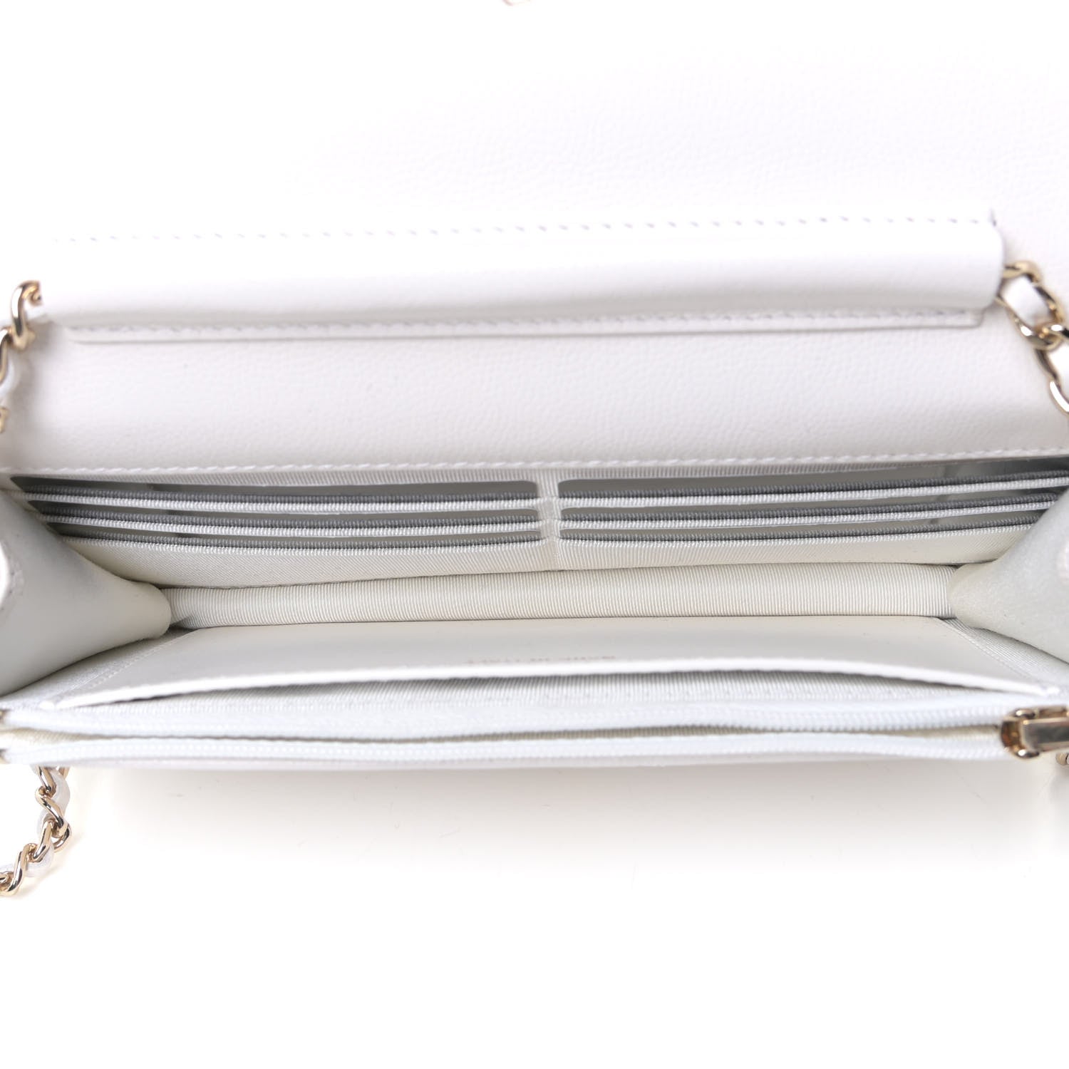 Chanel Caviar Quilted Wallet On Chain WOC White 5 of 11