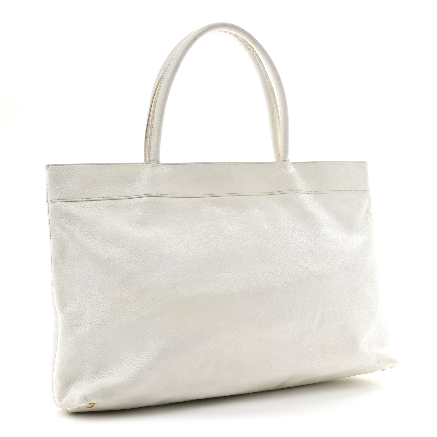 Chanel Caviar CC Timeless Tote White 3 of 10