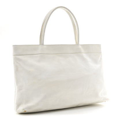 Chanel Caviar CC Timeless Tote White 3 of 10