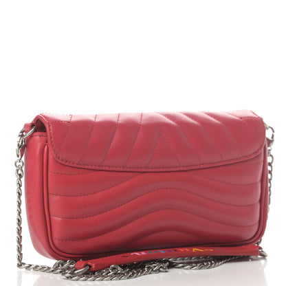 Louis Vuitton Calfskin New Wave Chain Pochette Scarlet 3 of 10