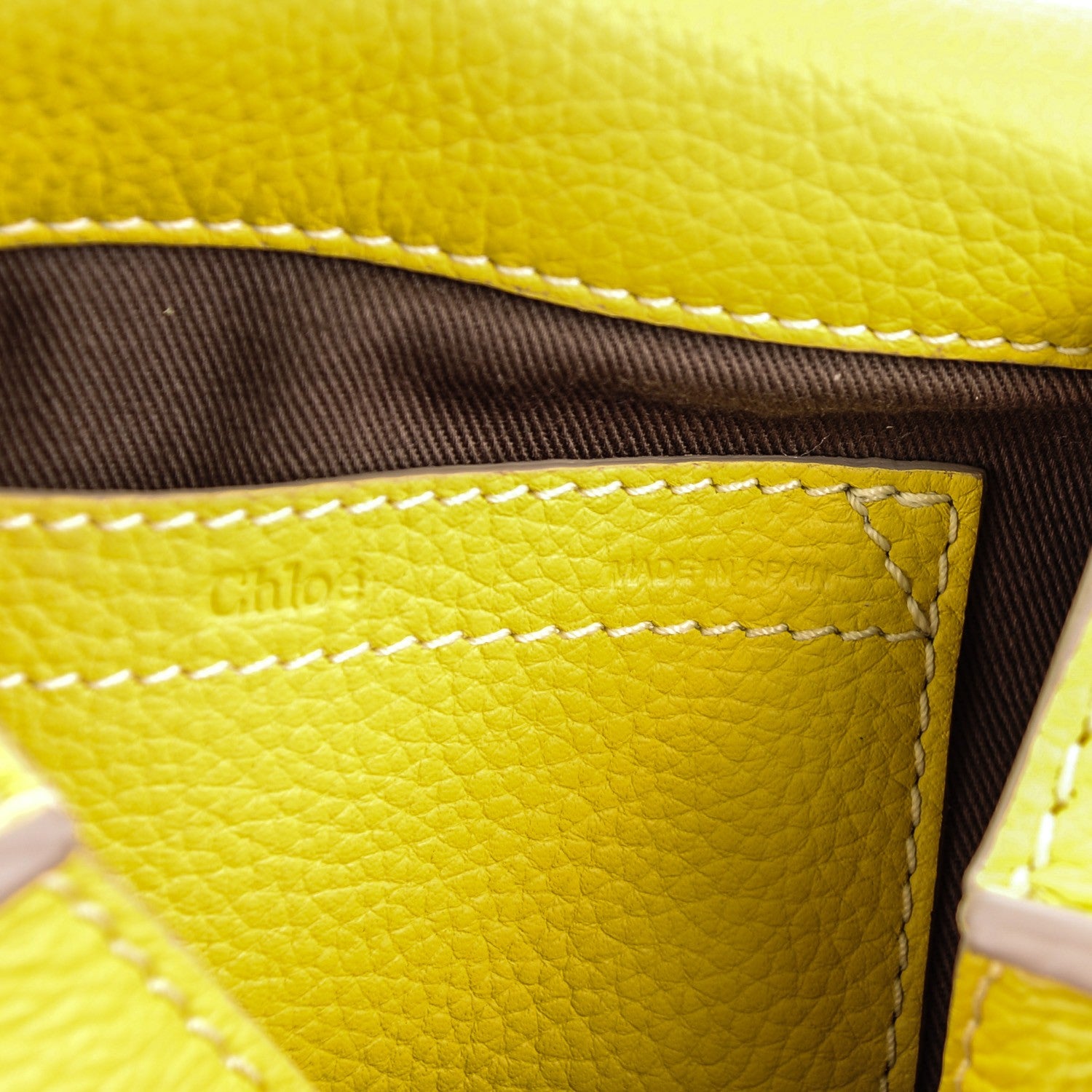 Chloe Calfskin Mini Marcie Round Crossbody Bag Neon Yellow 6 of 8