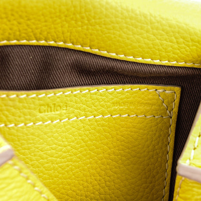 Chloe Calfskin Mini Marcie Round Crossbody Bag Neon Yellow 6 of 8
