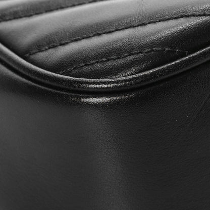 Gucci Calfskin Matelasse Small GG Marmont Chain Shoulder Bag Black 8 of 9