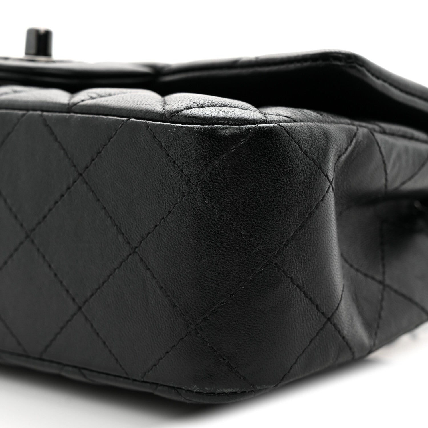 Chanel Lambskin Quilted Mini Rectangular Flap So Black 11 of 14