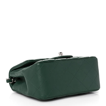 Chanel Lambskin Quilted Mini Square Flap Green 3 of 13