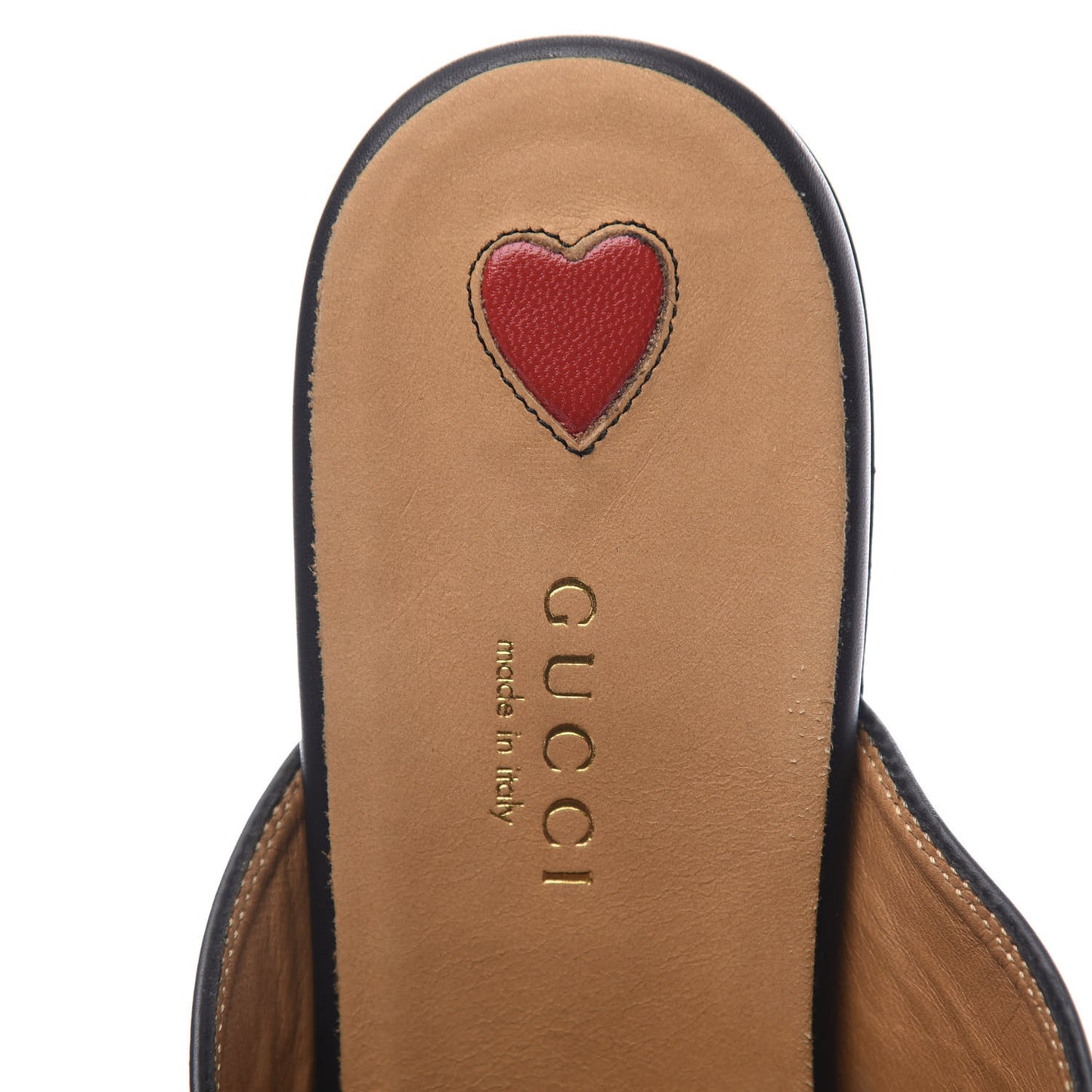 Calfskin Flower Embroidered Womens Princetown Slippers 38 Black