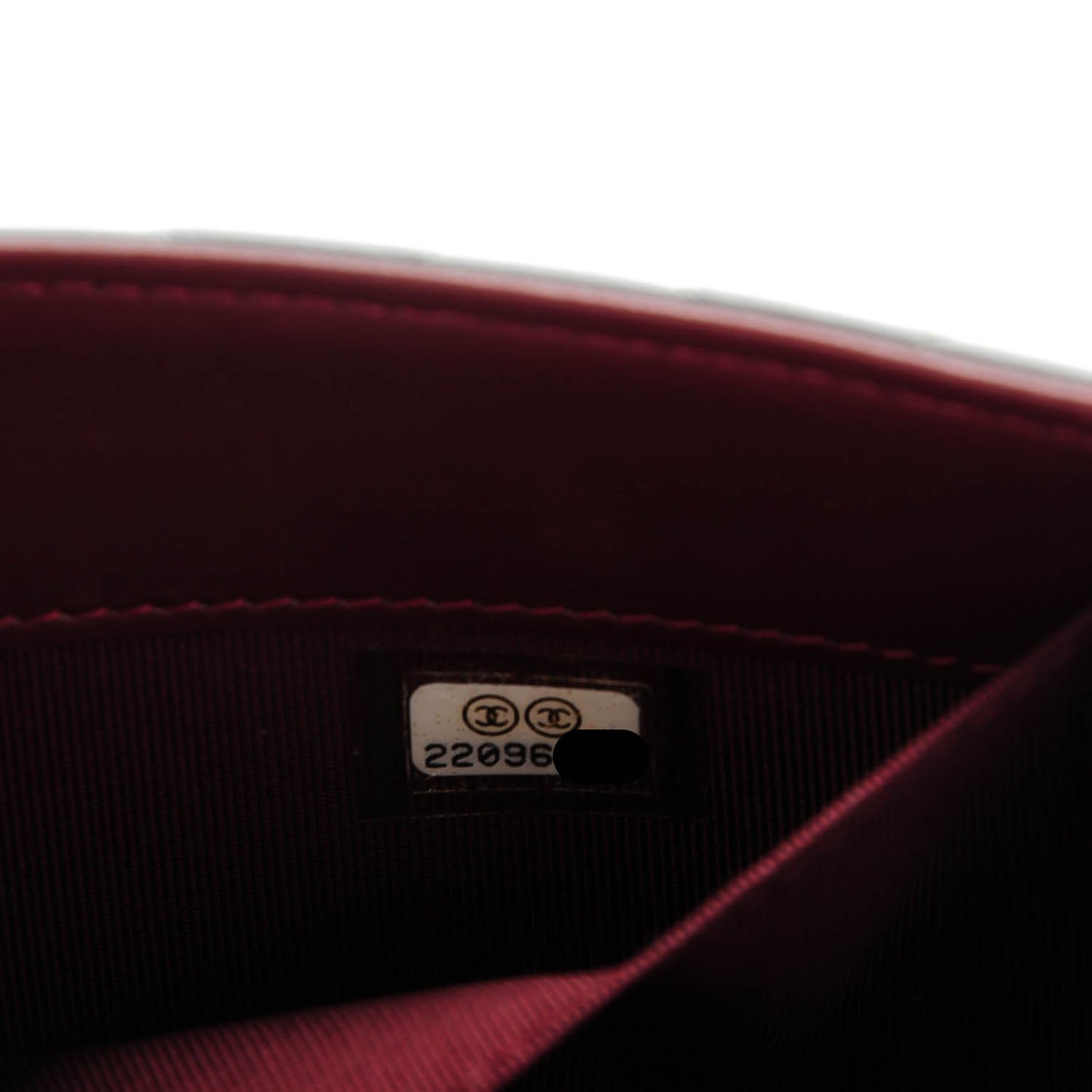Lambskin Quilted Wallet With Removable Chain Grey Burgundy