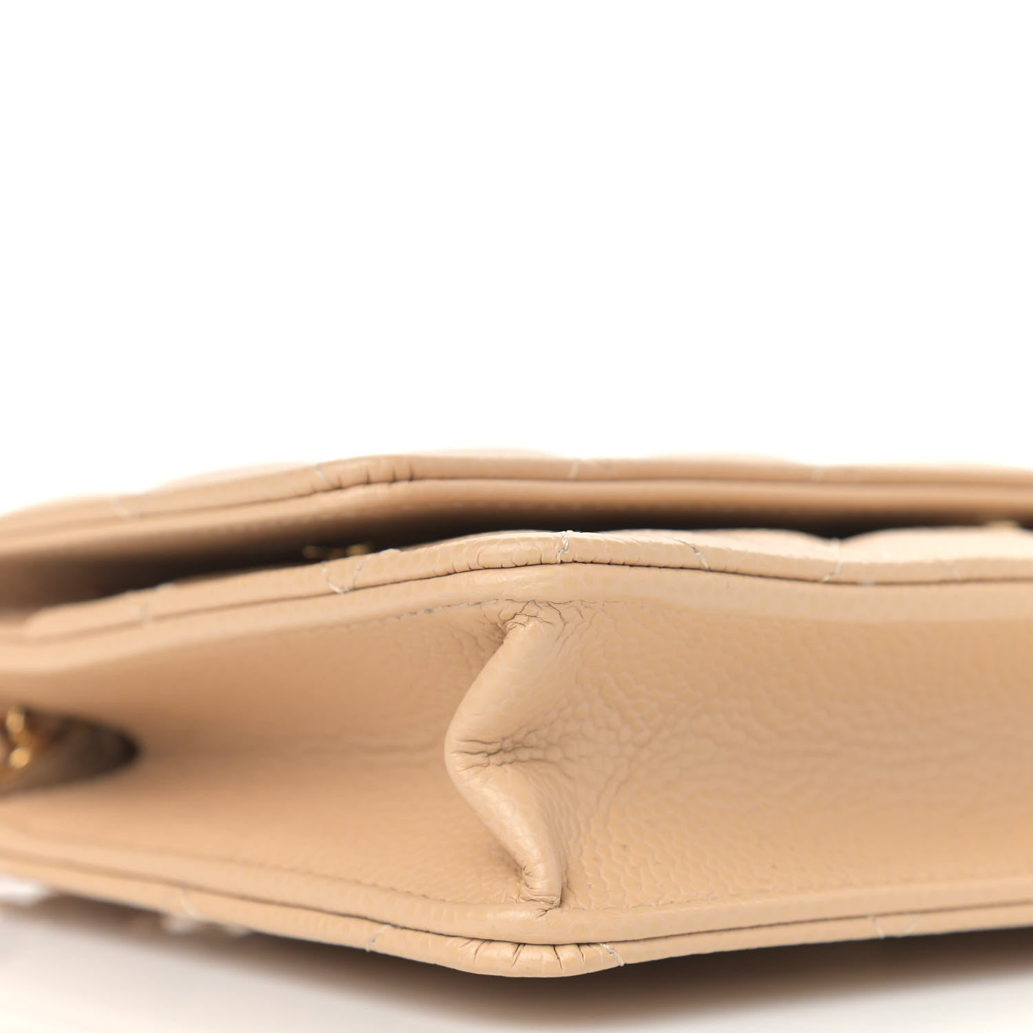 Chanel Caviar Quilted Wallet On Chain WOC Beige 9 of 10