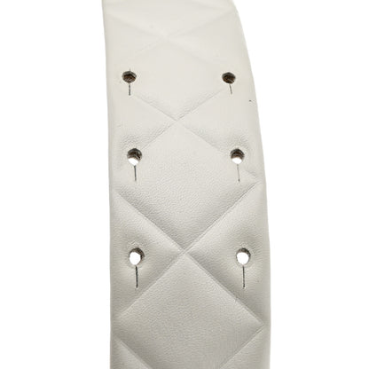 Chanel Lambskin Quilted CC Belt 80 32 White 4 of 10