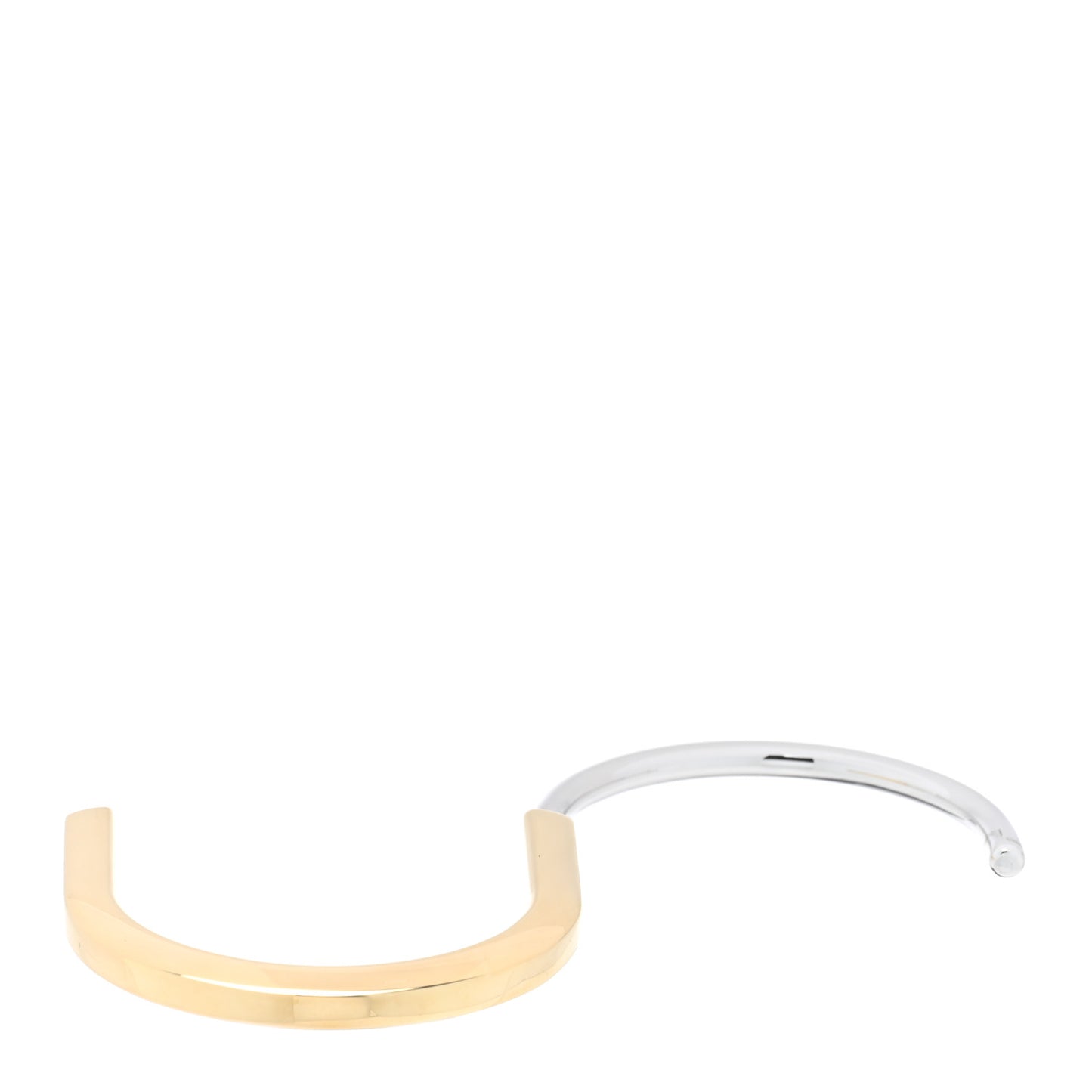 18K Yellow White Gold Tiffany Lock Bangle Bracelet