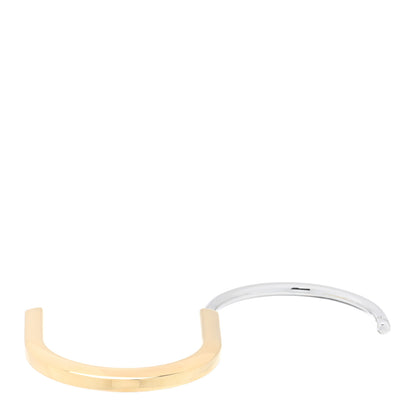 Tiffany 18K Yellow White Gold Tiffany Lock Bangle Bracelet 5 of 6