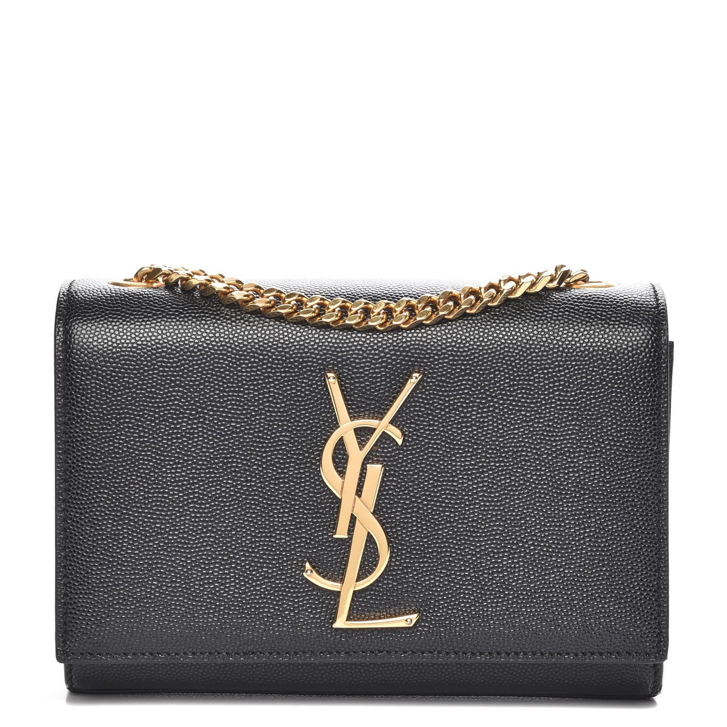 Saint Laurent Grain De Poudre Small Monogram Kate Satchel Black 1 of 6