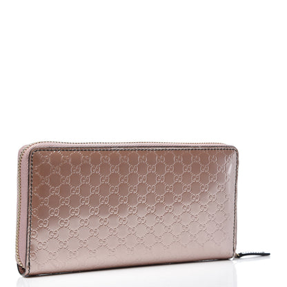 Gucci Shine Microguccissima Emily Zip Around Wallet Dark Cipria 3 of 8