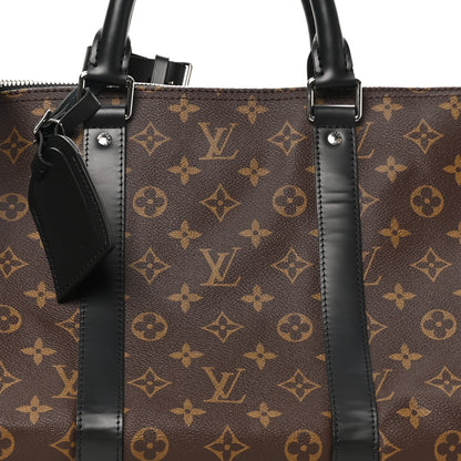 Louis Vuitton Monogram Macassar Keepall Bandouliere 55 6 of 8