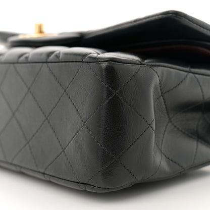 Chanel Lambskin Quilted Medium Double Flap Black 10 of 12