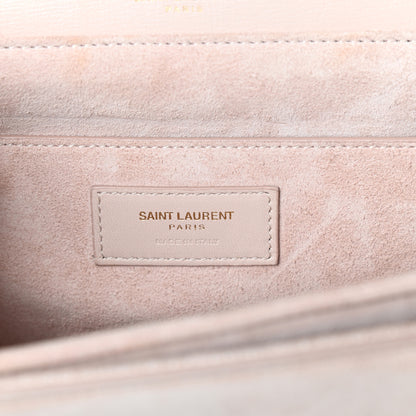 Saint Laurent Smooth Calfskin Suede Medium Bellechasse Bag Marble Pink 6 of 9