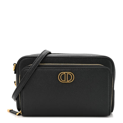 Christian Dior Grained Calfskin Caro Double Pouch Black 1 of 11