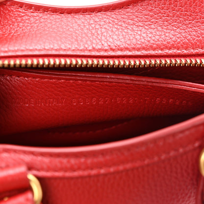 Balenciaga Grained Calfskin Neo Classic Gold Hardware Nano City Crossbody Medium Red 7 of 10
