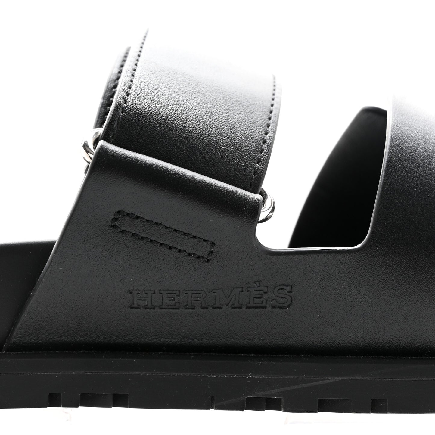 Calfskin Mens Chypre Sandals 44.5 Black