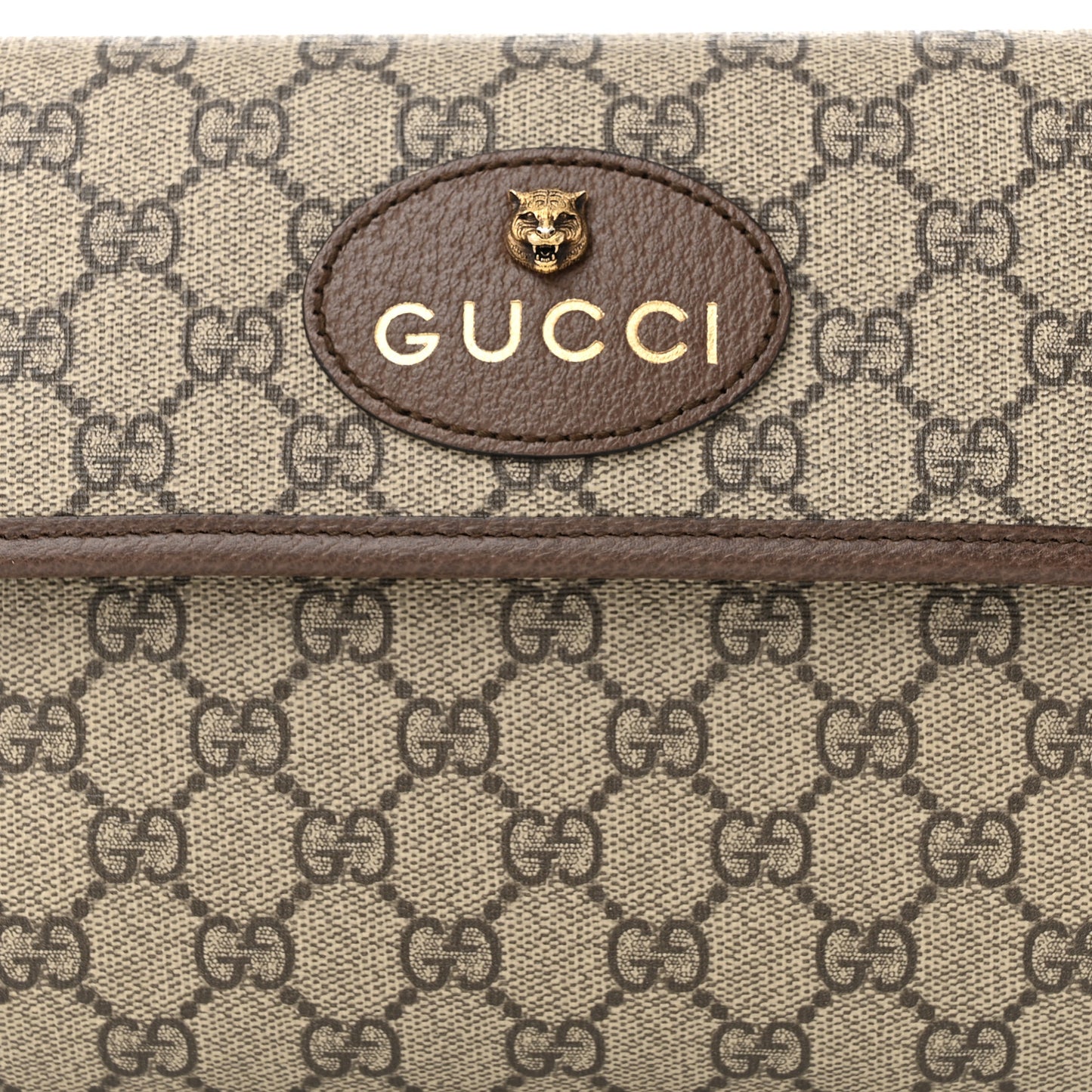 GG Supreme Monogram Neo Vintage Web Belt Bag Brown