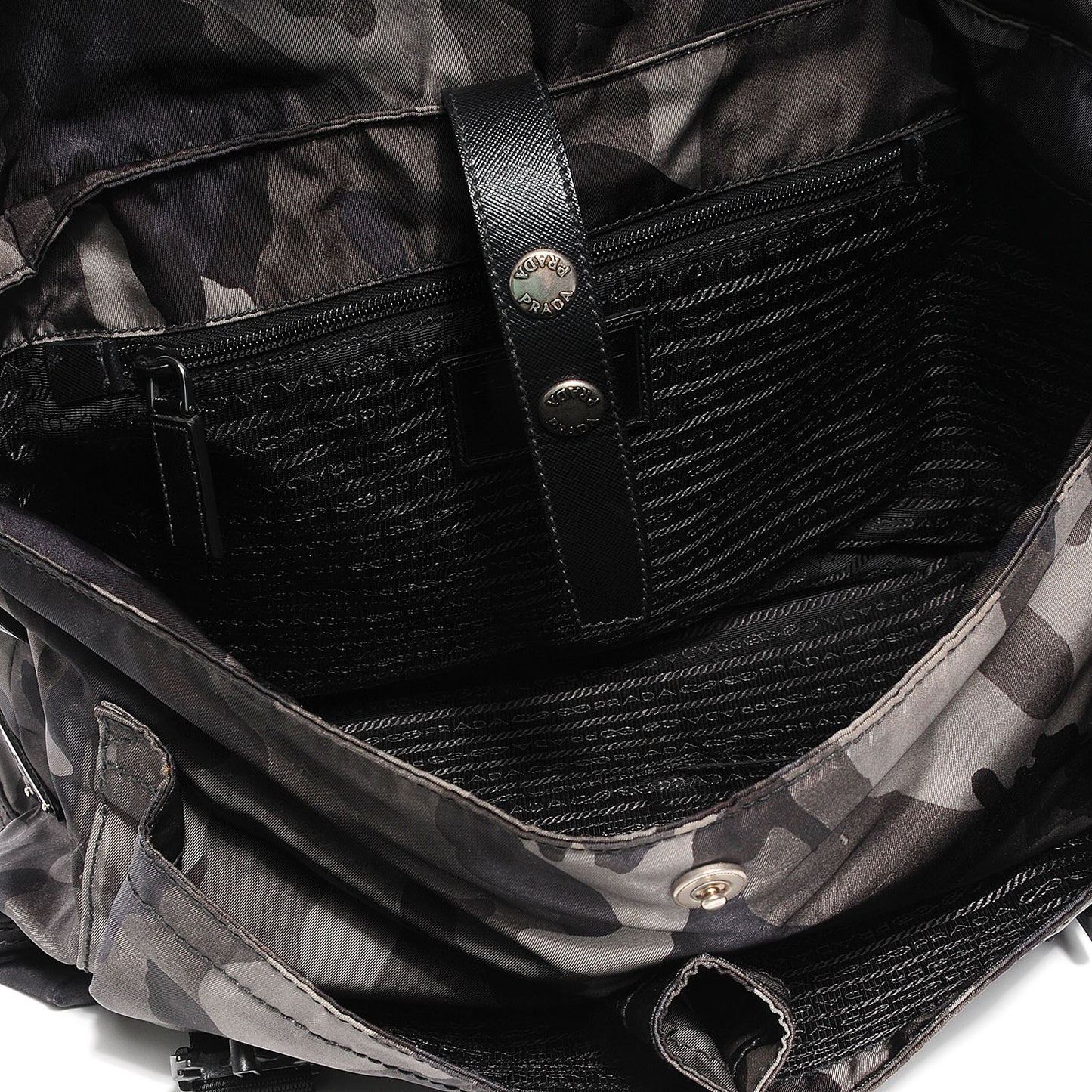 Tessuto Nylon Camouflage Messenger Bag Fumo