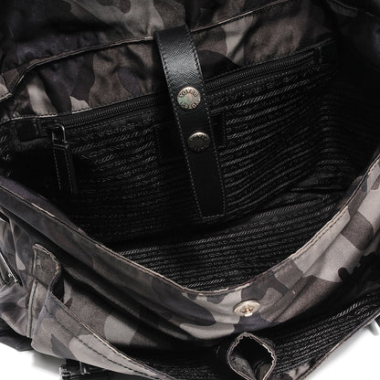 Prada Tessuto Nylon Camouflage Messenger Bag Fumo 6 of 9