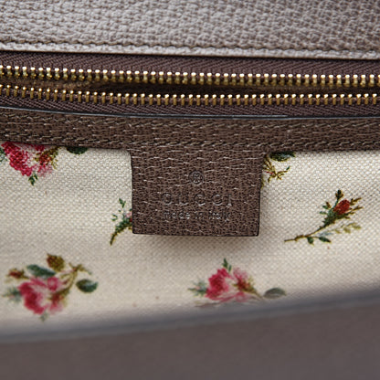 Gucci Calfskin Embroidered Medium Sylvie Top Handle Bag New Acero Multicolor 5 of 10