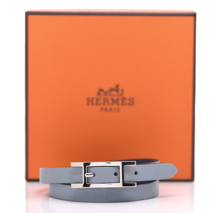 Hermes Swift Behapi Double Tour Bracelet S Bleu Lin 9 of 9