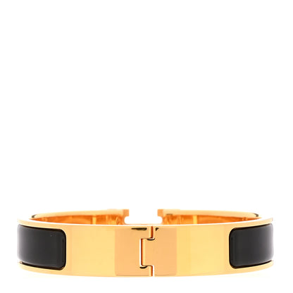 Hermes Enamel Narrow Clic Clac H Bracelet PM Black 3 of 5