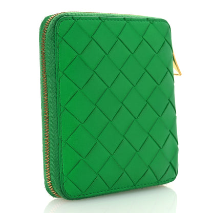 Bottega Veneta Nappa Intrecciato Zip Around Compact Wallet Parakeet 3 of 11