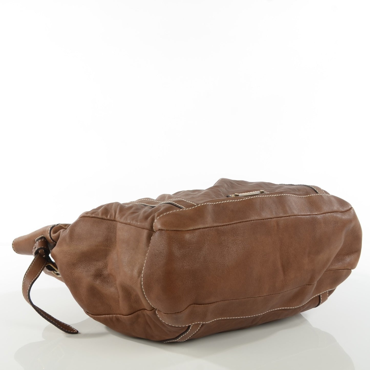 Washed Lambskin Tote Brown