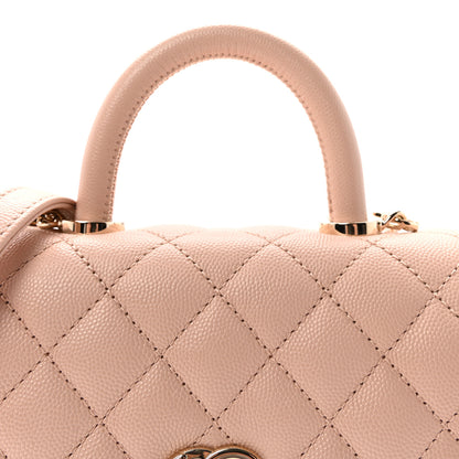 Chanel Caviar Quilted Extra Mini Coco Handle Flap Light Pink 8 of 10
