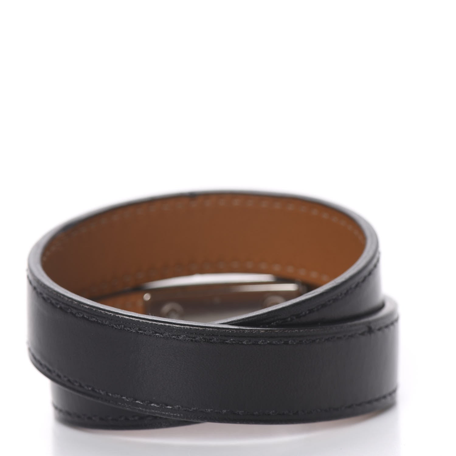 Hermes Box Drag Double Tour Bracelet T2 Black 3 of 8