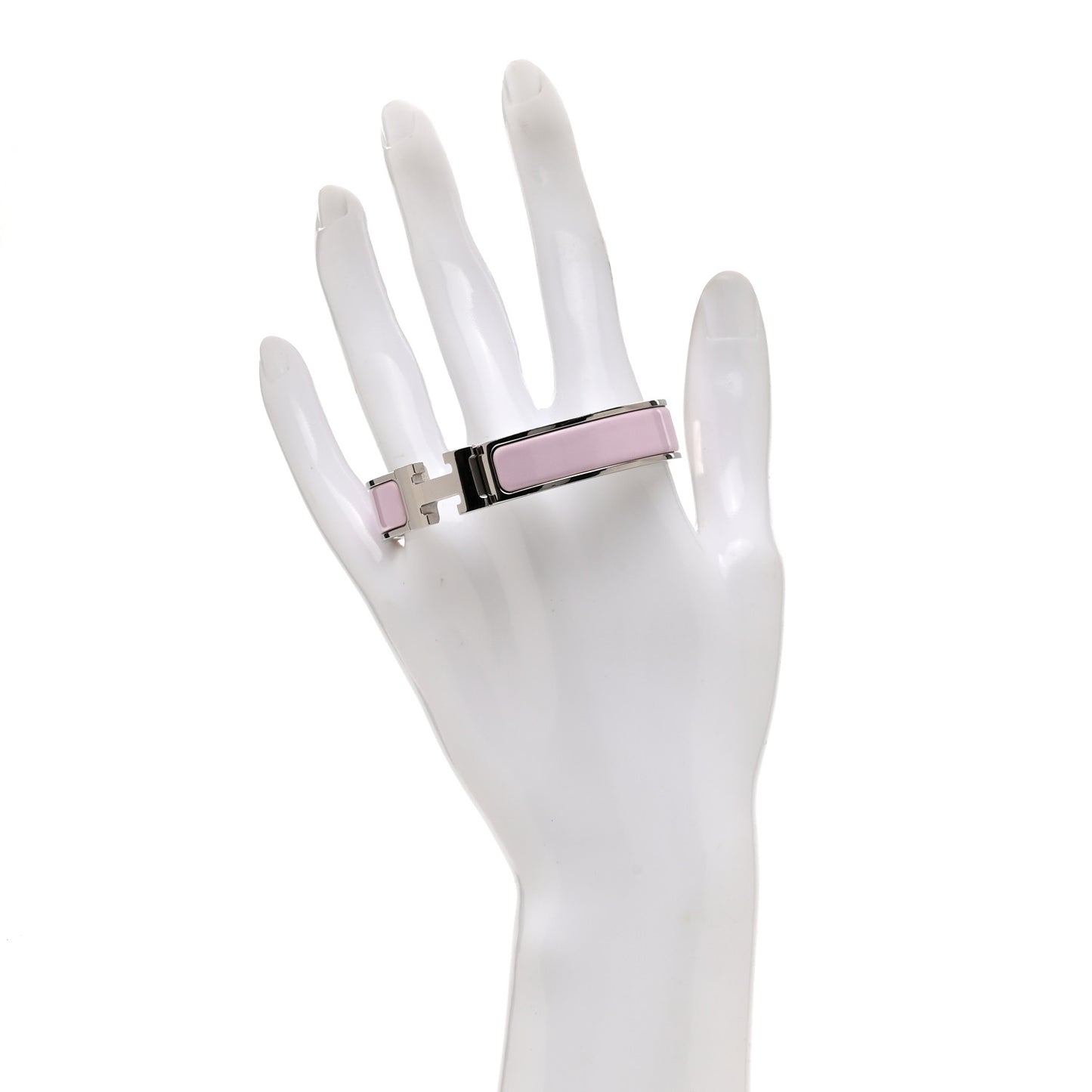 Enamel Narrow Clic Clac H Bracelet PM Rose Dragee