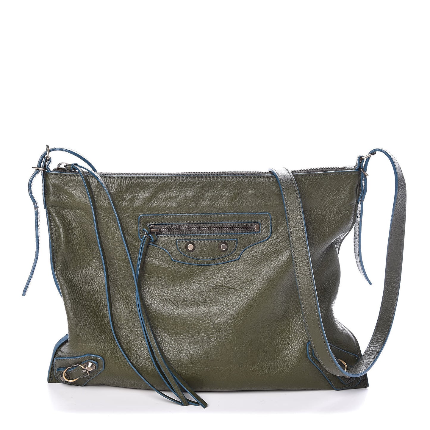 Veau Papier Highlight Neo Crossbody Vert Kaki