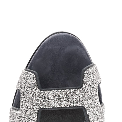 Hermes Suede Goatskin Crystal Premiere 105 Sandals 39 Black 11 of 12