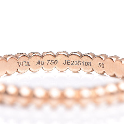 Van Cleef & Arpels 18K Rose Gold Small Perlee Ring 50 5.25 4 of 4